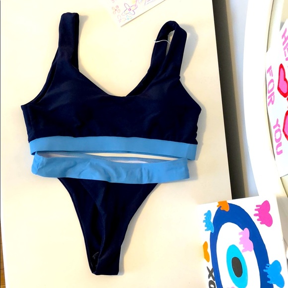 light and dark blue color block bikini 💙🦋🧿 - Picture 4 of 4